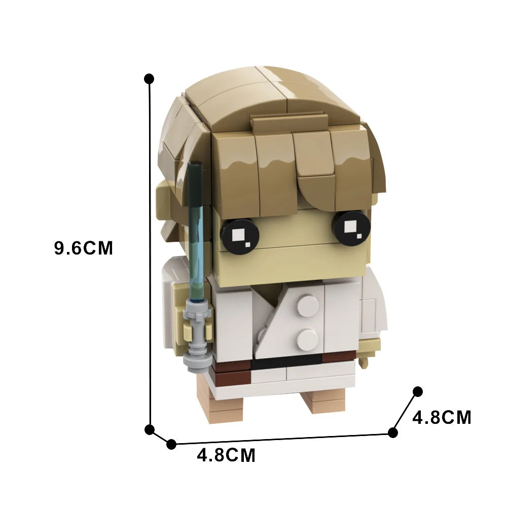 Lukes Skywalkered Brickheadz Building Block - Space Wars-themed Building Set - ToylandEU