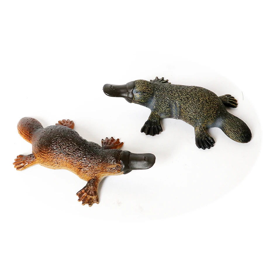 Hand-Painted Forest Animal Figures Set with Otters, Meerkat, and Beaver Model - ToylandEU