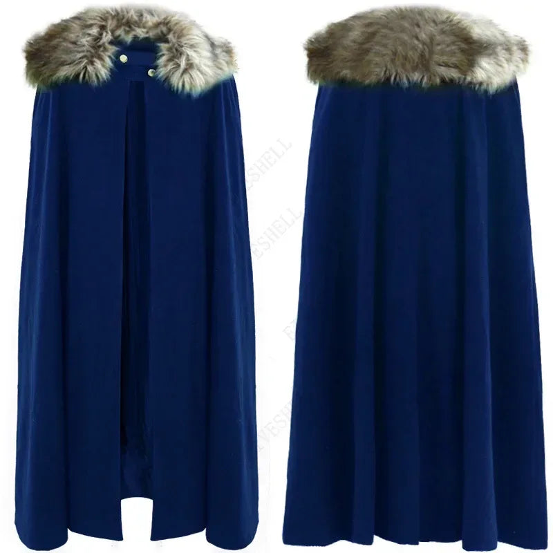 Warm Medieval Cloak for Viking Larp and Winter Cosplay - ToylandEU