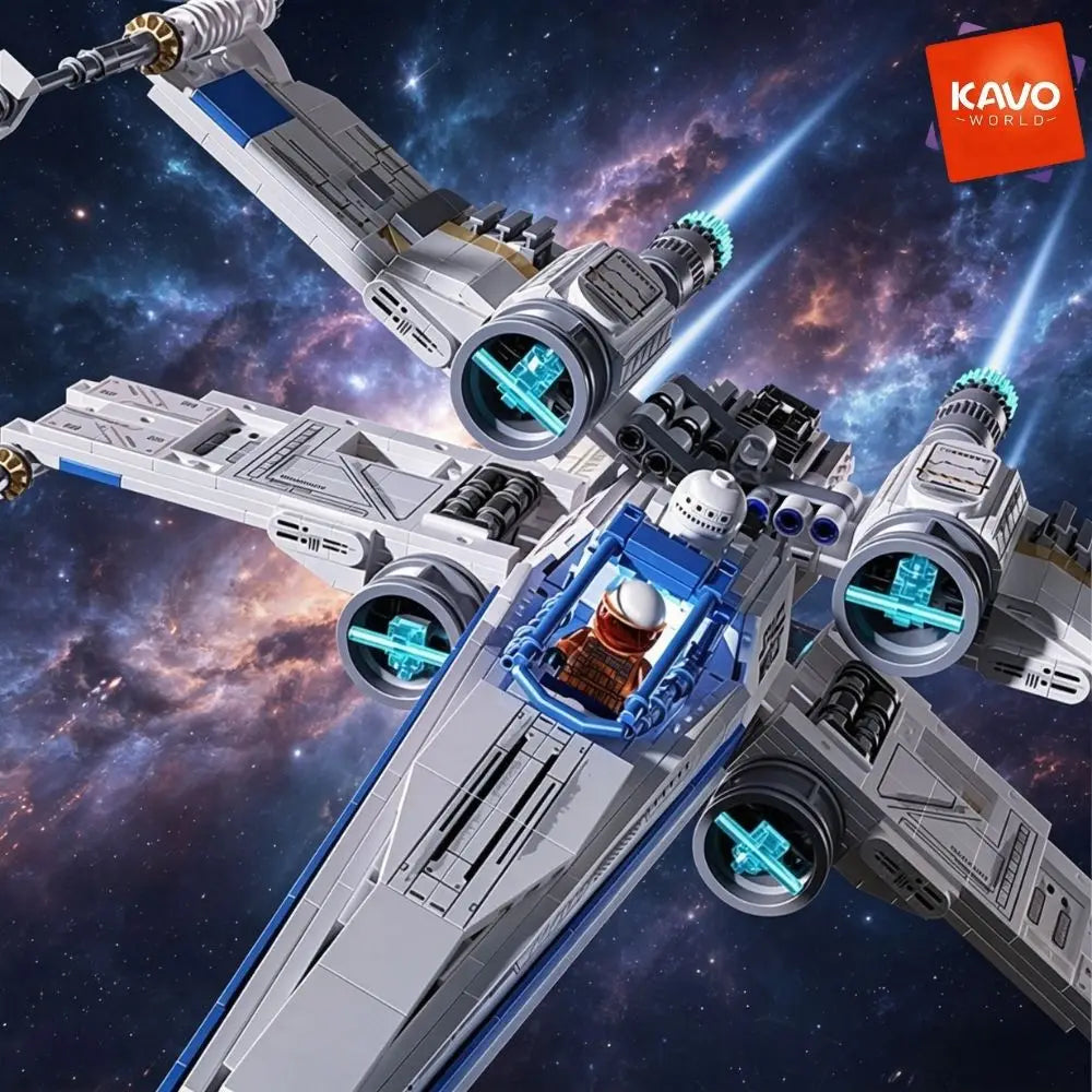 Building Block Set | X-Wing Starfighter | 1271 Pieces | LED Light-Up