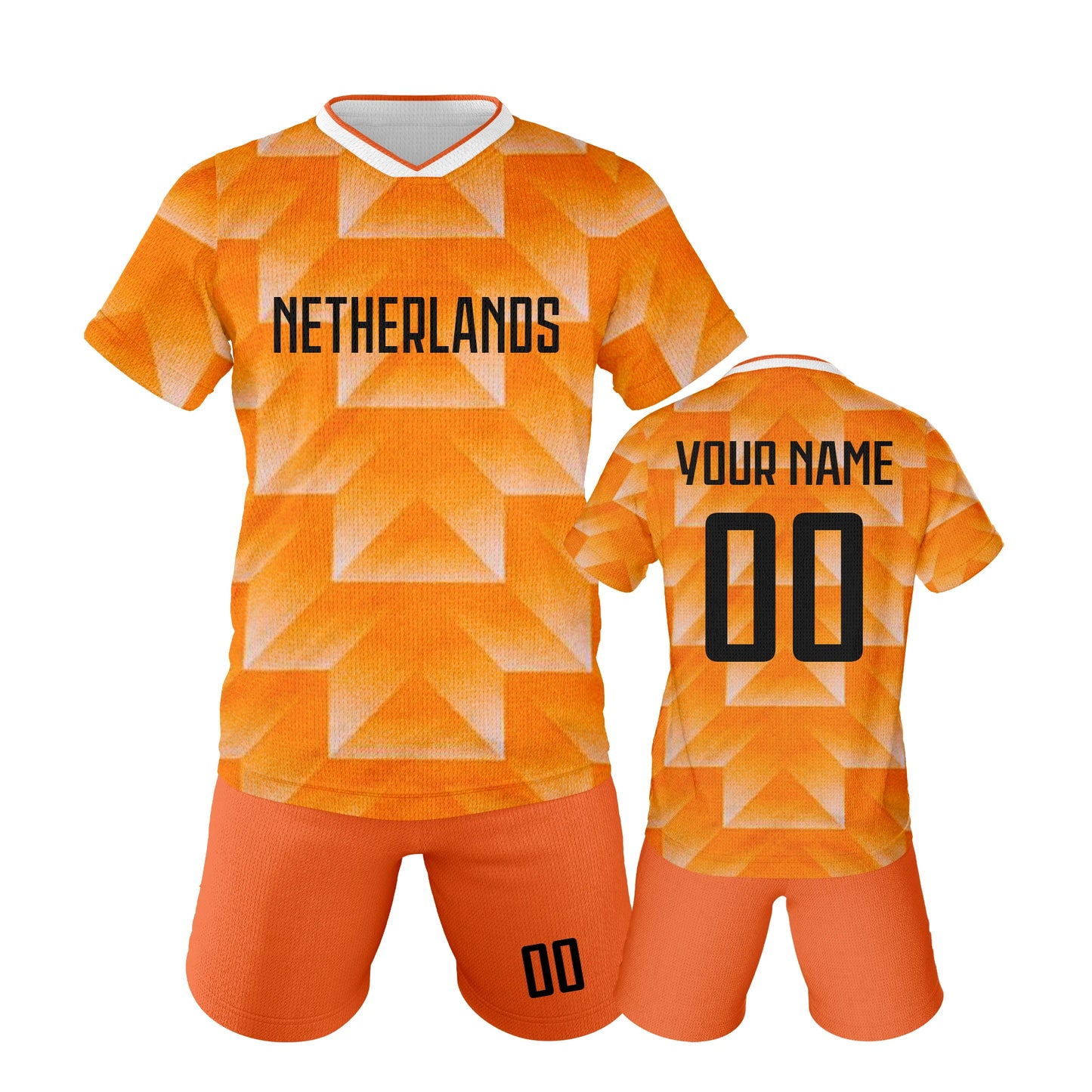 Personalized Kids Soccer Jersey - Netherlands Football Training Uniform for Boys and Girls - Breathable Quick-Drying Sportswear