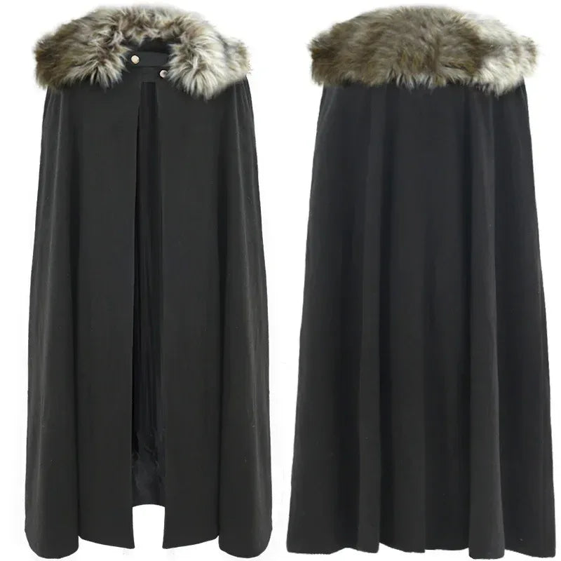 Warm Medieval Cloak for Viking Larp and Winter Cosplay - ToylandEU