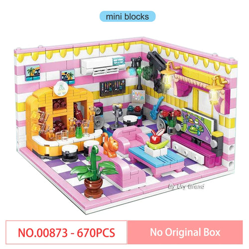 Friends Mini Bricks Girls Bedroom Morden Princess Set Playground House ToylandEU.com Toyland EU