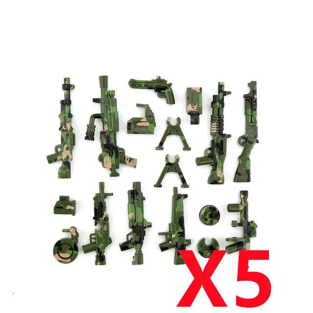 Premium Building Blocks Set Camouflage Military Equipment With Roadblock And Aircraft Parts For Kids - ToylandEU
