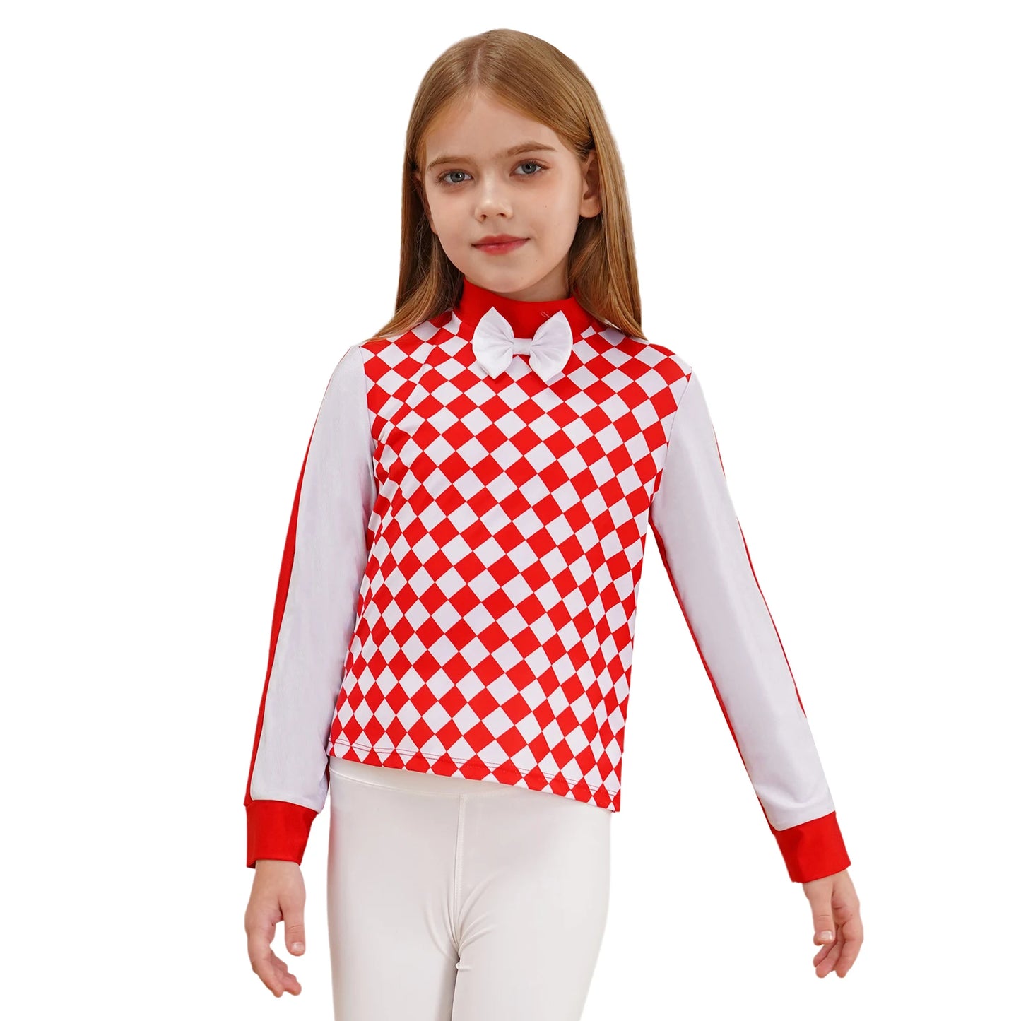 Medieval Knight Costume for Kids: Fun Zip Tee with Bow & Checkers