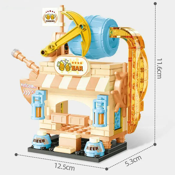 Lego Compatible Building Blocks | Mini City Street View Set | Small Blocks | 14+