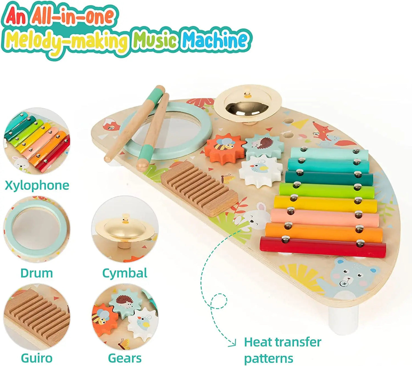 Wooden Montessori Musical Toddler Instrument Set - ToylandEU