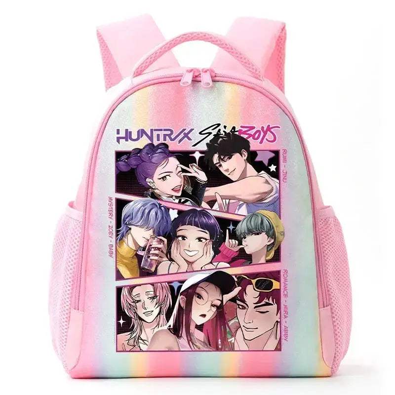 Anime Rainbow Backpack With Demon Hunters Design For Students - ToylandEU
