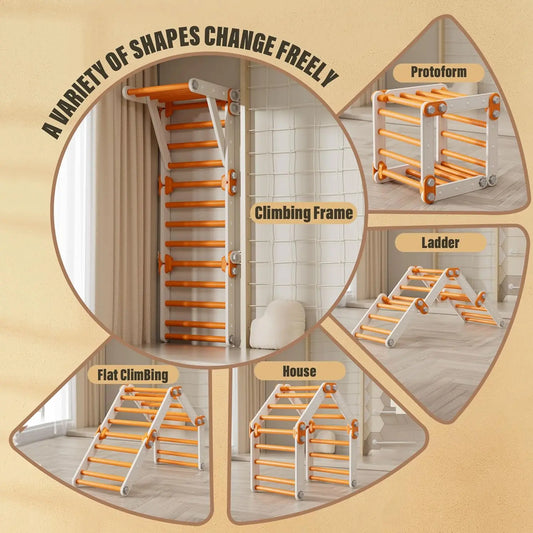 Pikler Triangle Climber Foldable Montessori Indoor Gym