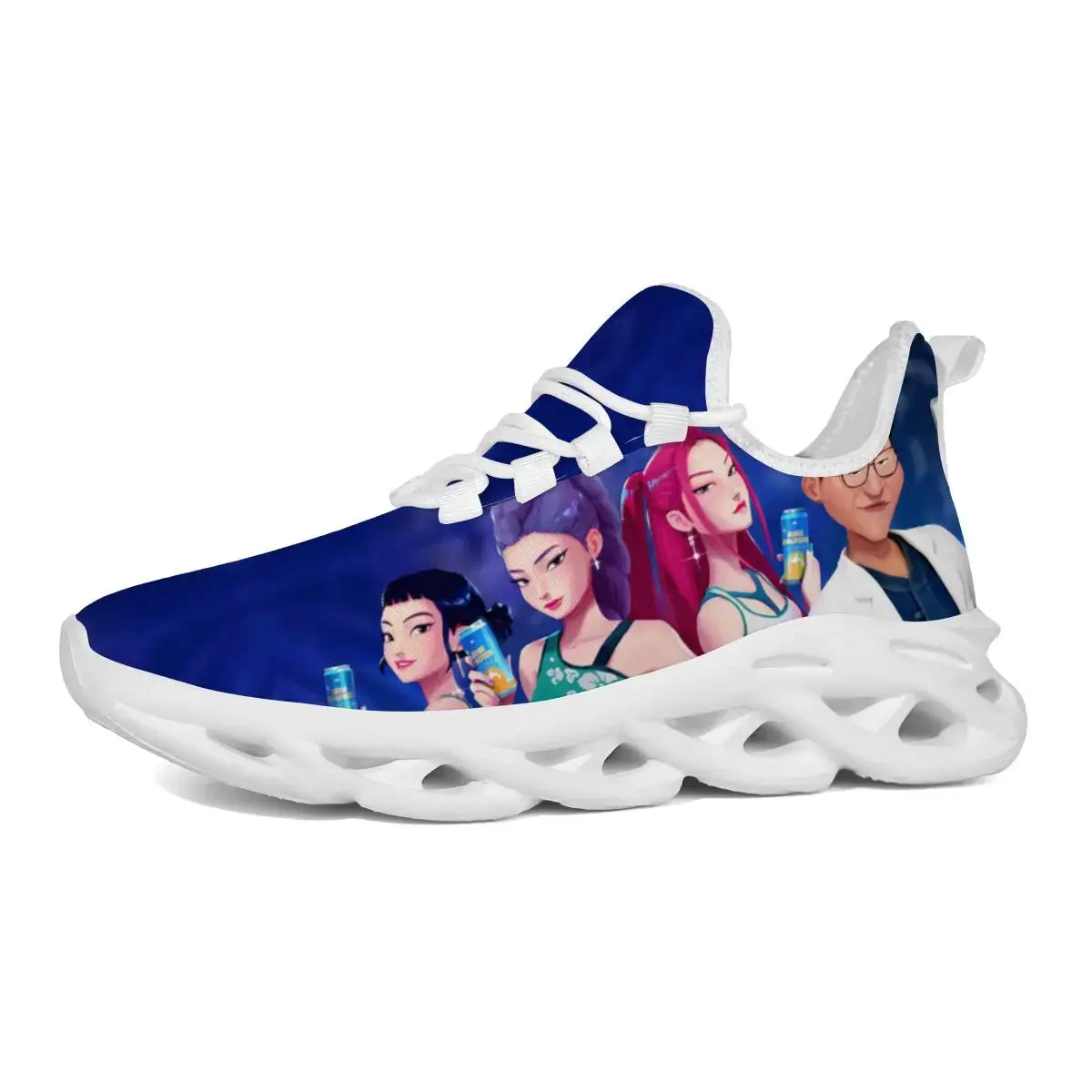 Children's Parent-child Shoes for Spring Cartoon Character Print Lightweight Sneakers Breathable Flat Heel Lace-up Casual Shoes - ToylandEU