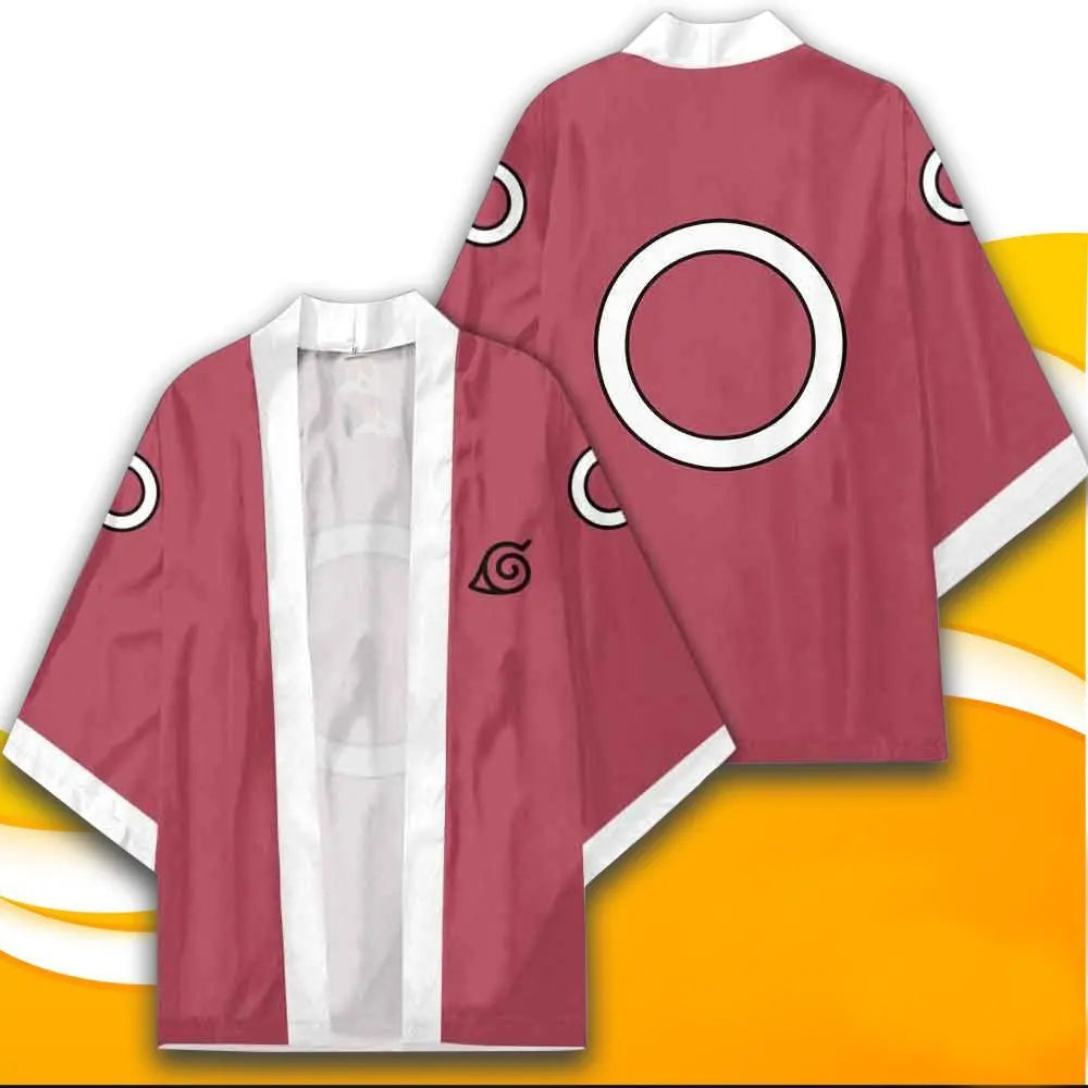 Anime Cosplay Haori | Uchiha Sasuke Print | Pullover Jacket | Unisex Adult