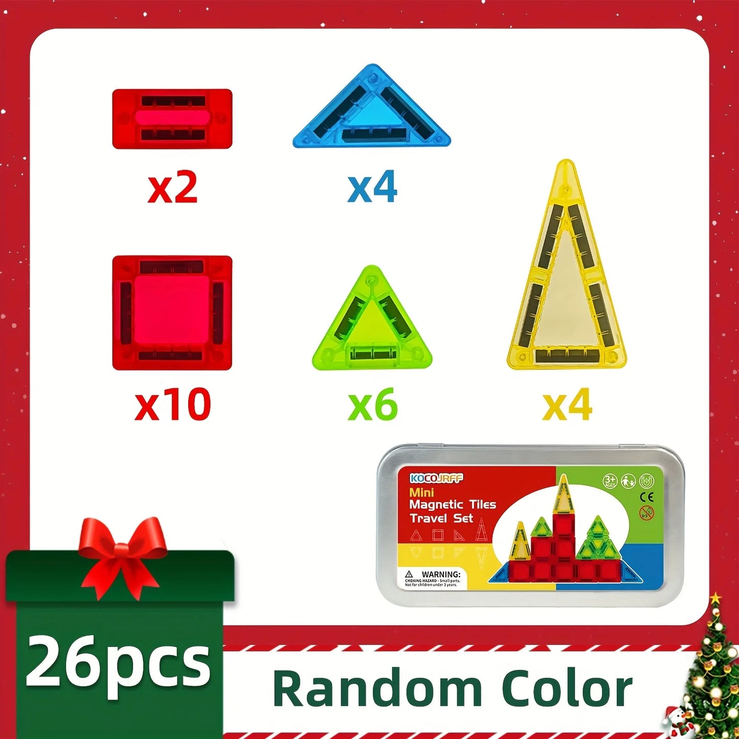 Magnetic Building Blocks Set | Ages 4-6 | Plastic Magnetic Blocks | Set