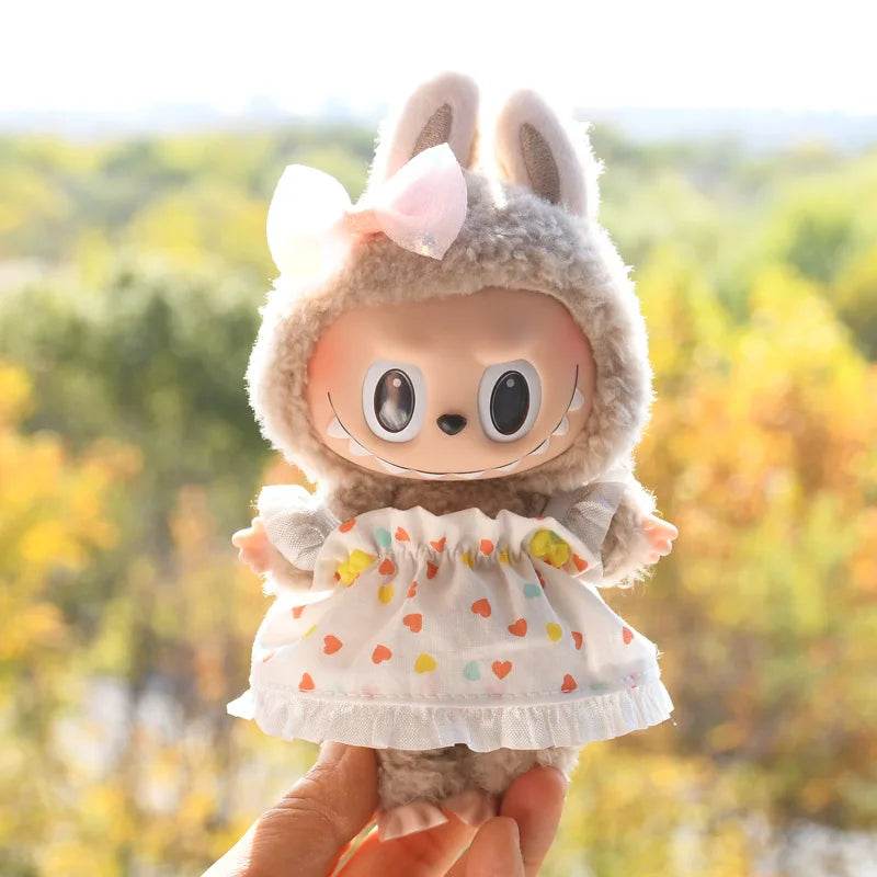 Premium Doll Clothes Spring Summer Dress For 17cm Labubu - ToylandEU