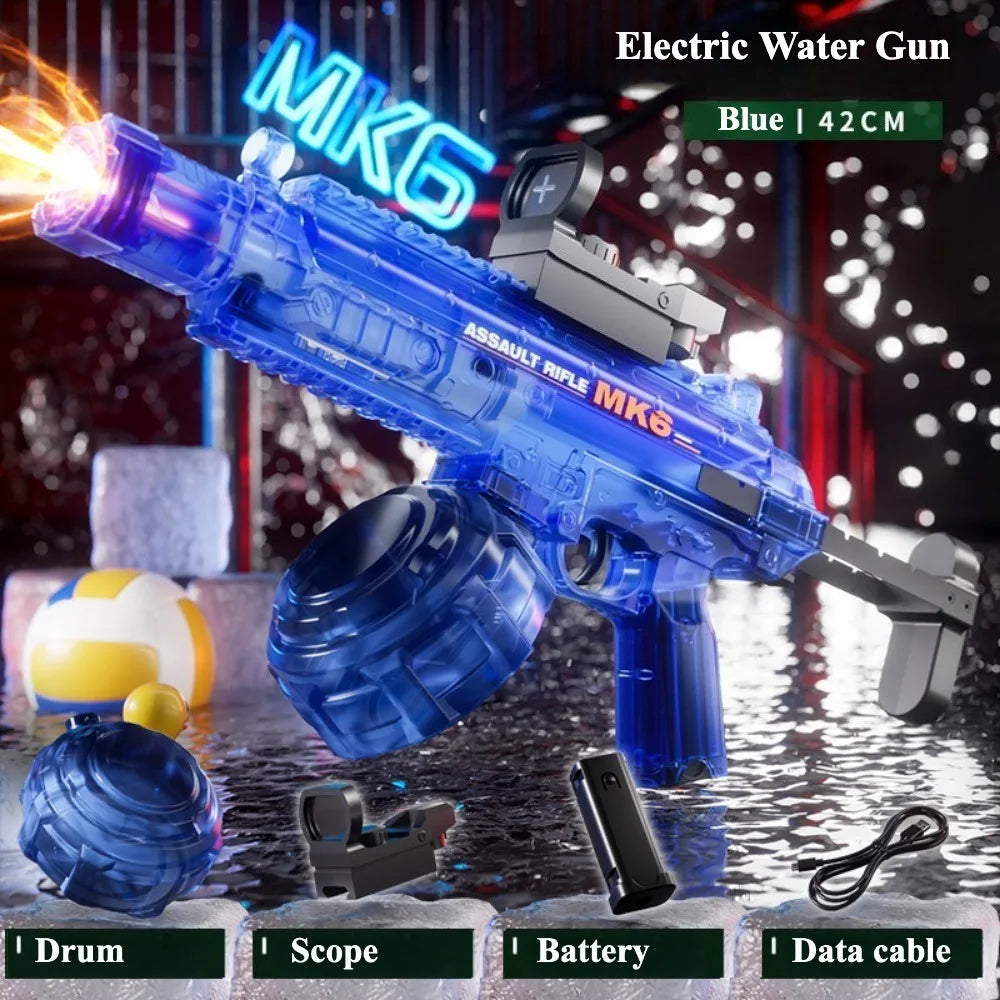 Water Gun | Electric Continuous Shooting | Light Up Blaster | 15m Range