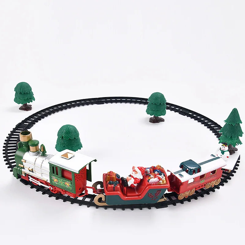 Christmas Electric Train Toy Set with Sound and Light - Ideal for Christmas Tree Decoration and Kids' Gift - ToylandEU
