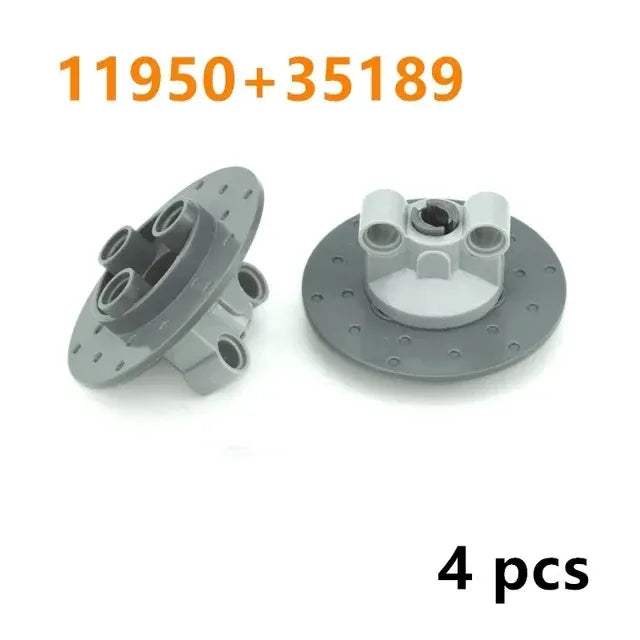 MOC Technical Tire Wheel Cross Hole Set Motorcycle Car Truck Wheels 44309 92402 32019 54120 11957 Construction Building Block - ToylandEU
