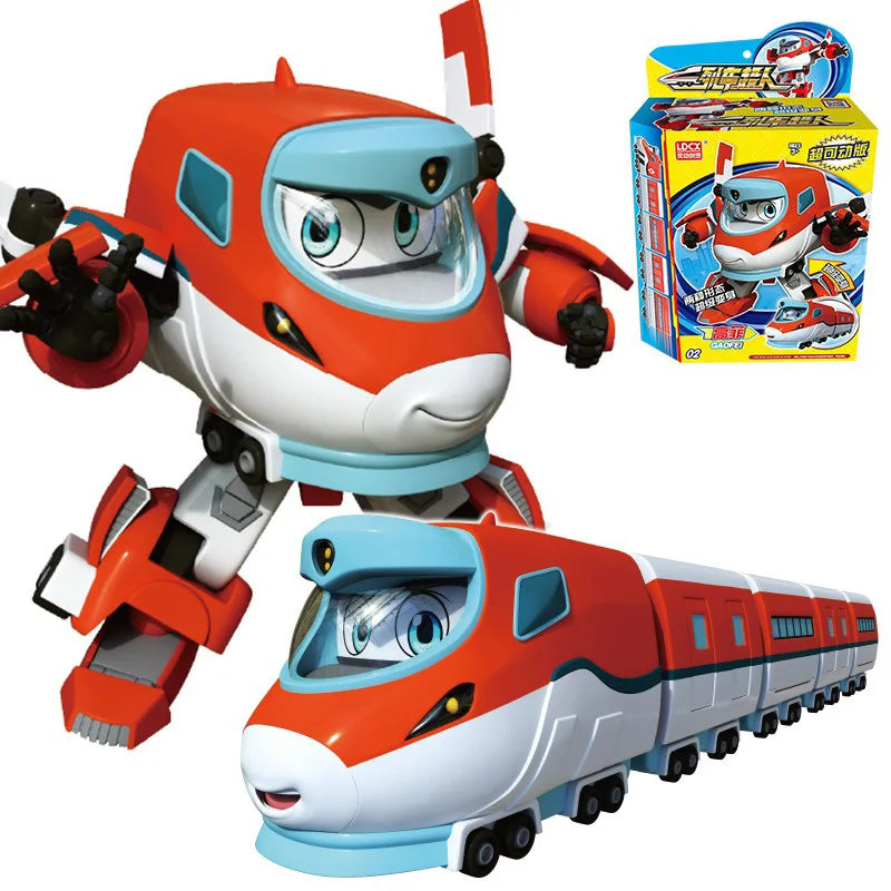 Big  High Speed Railway Super Train Robot Transformation Toy