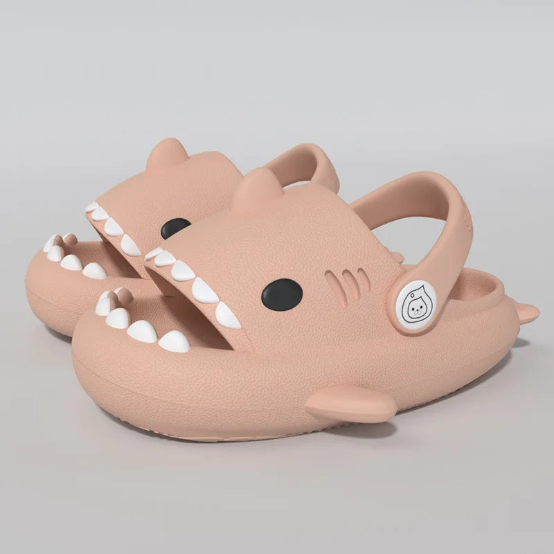 Kids Sandals | Cartoon Shark Design | Non-Slip Thick Soles | 4-6Y