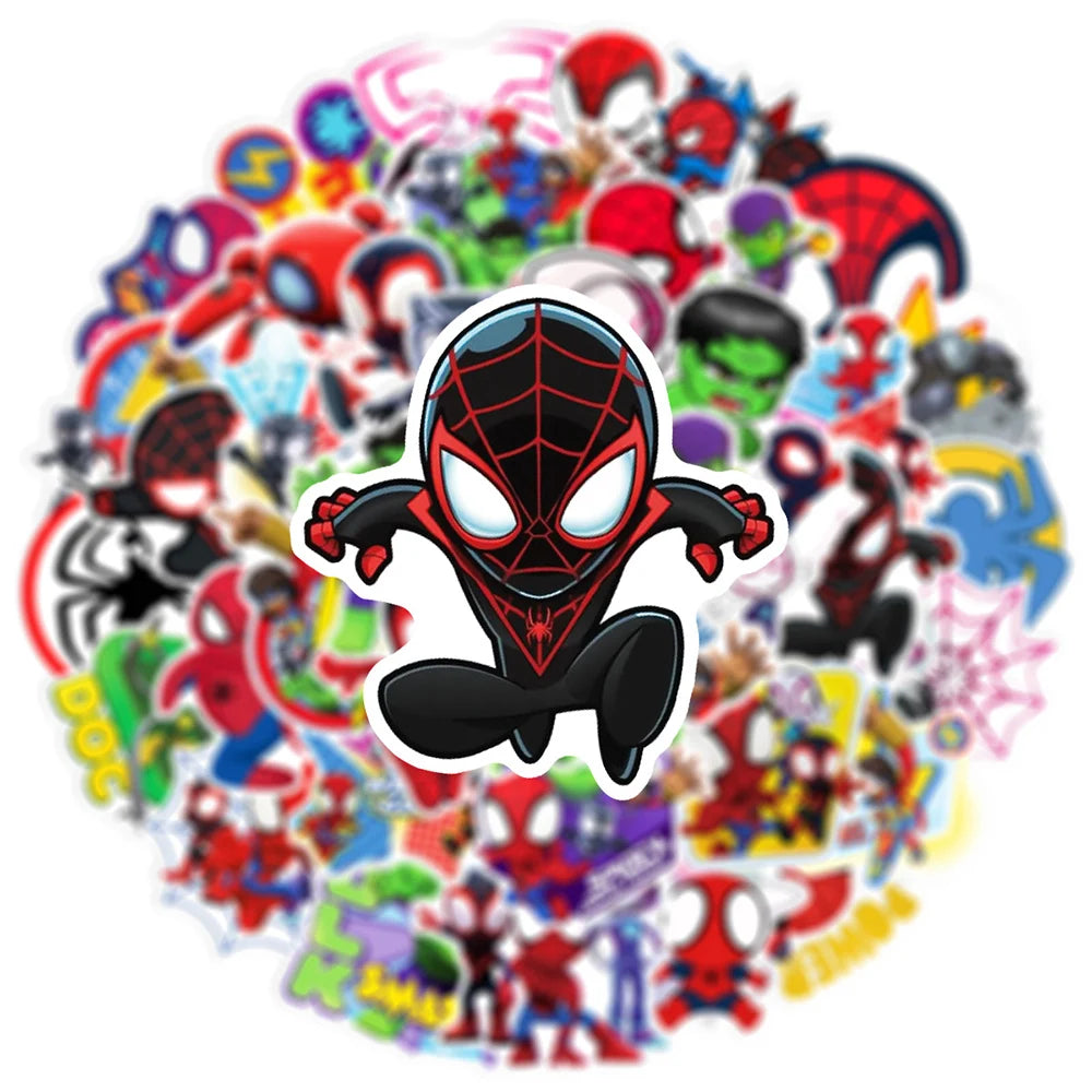 Sticker | Marvel Spider-Man Decals | Waterproof 3-8 cm | 10/30/50 Pcs