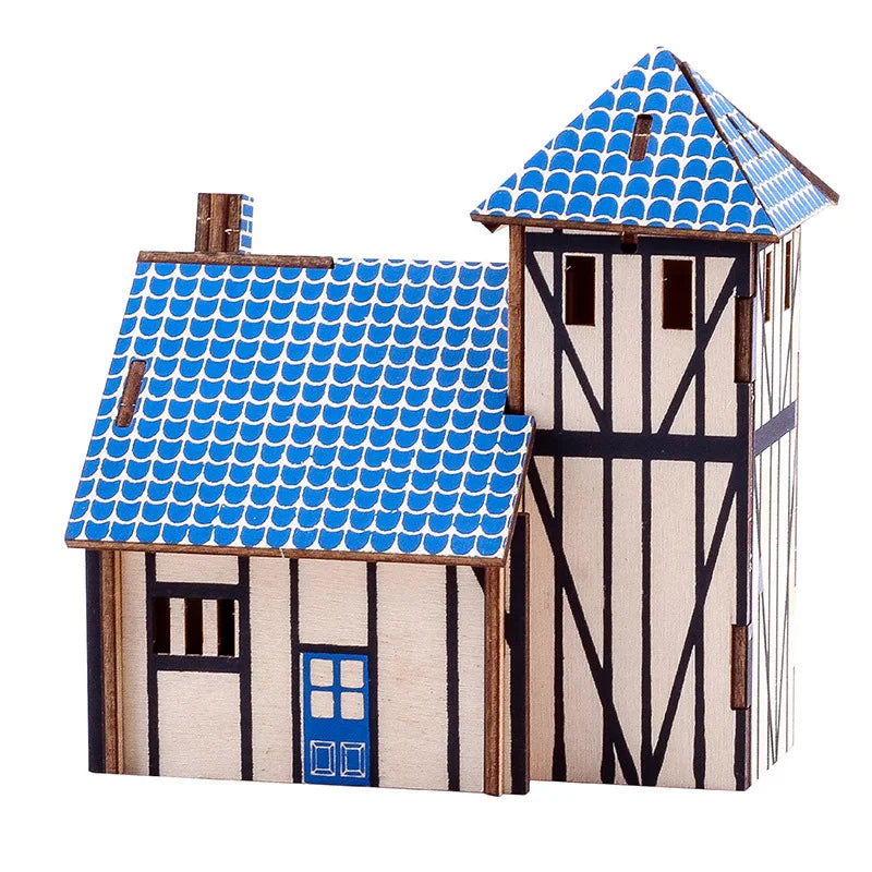 3D Wooden Puzzle | House Villa Model | DIY Build Kit | Ages 14 and Up