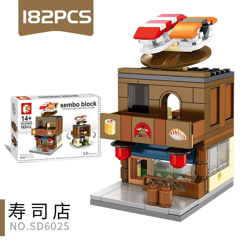 Lego Compatible Building Blocks | Mini City Street View Set | Small Blocks | 14+