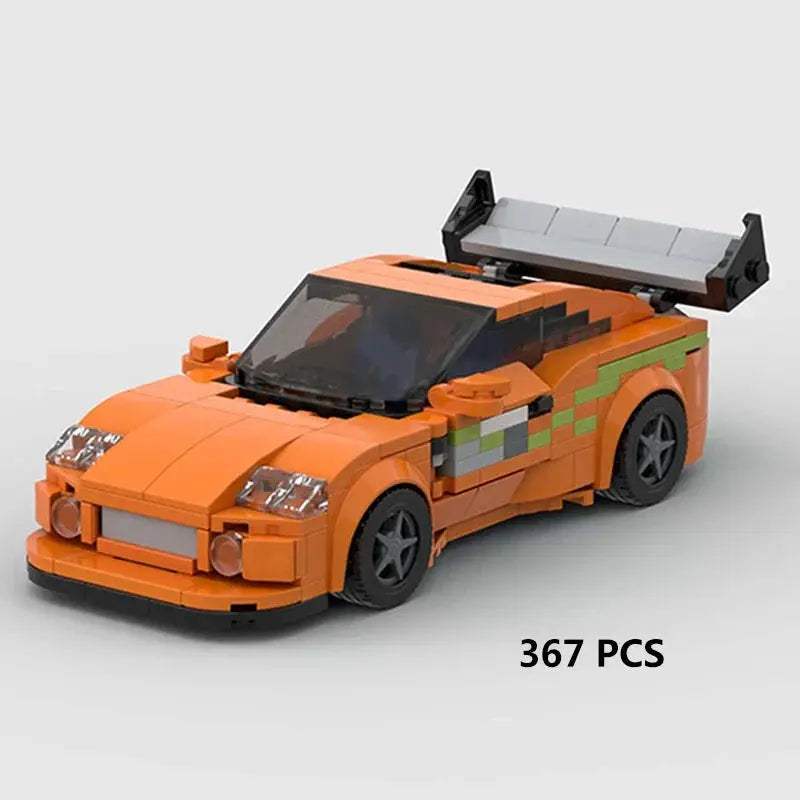 MOC Speed Super Race Car Vehicle Racing Model Building Blocks Bricks Rally Sport Pickup Truck Toy City Technical Christmas gift - ToylandEU