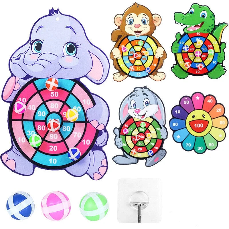 Children Toys for Boys Girls 3-12 years Animal Dart Board Sticky Ball - ToylandEU