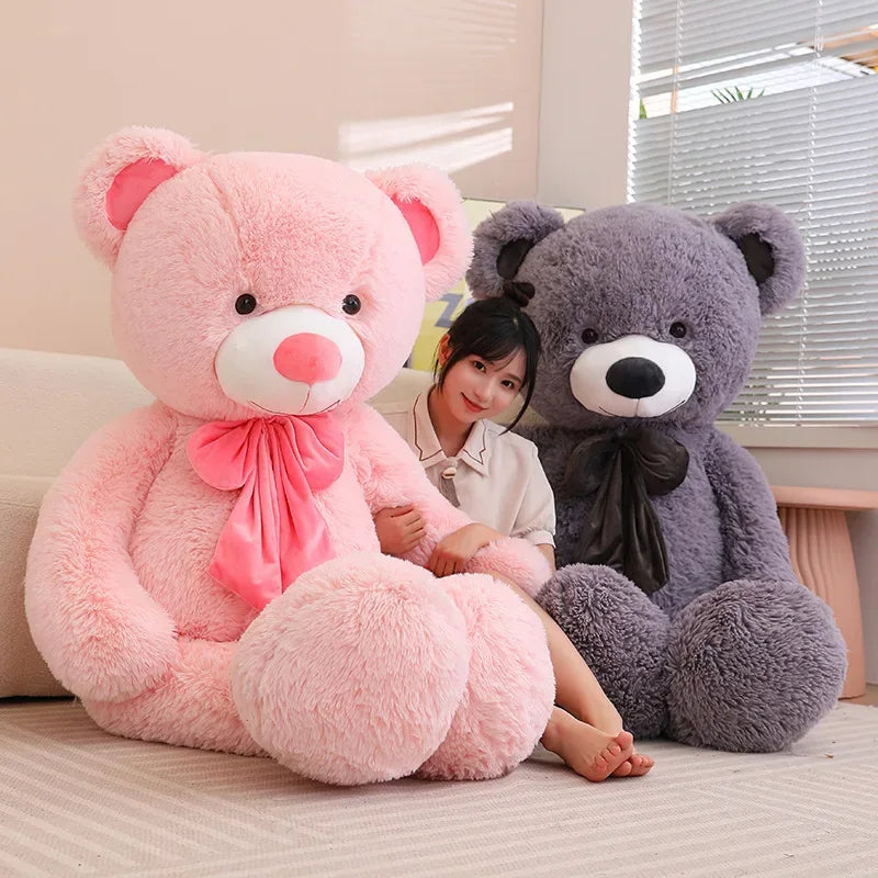 Bear Plush Pillow Bowknot Soft Premium Gift For Kids - ToylandEU