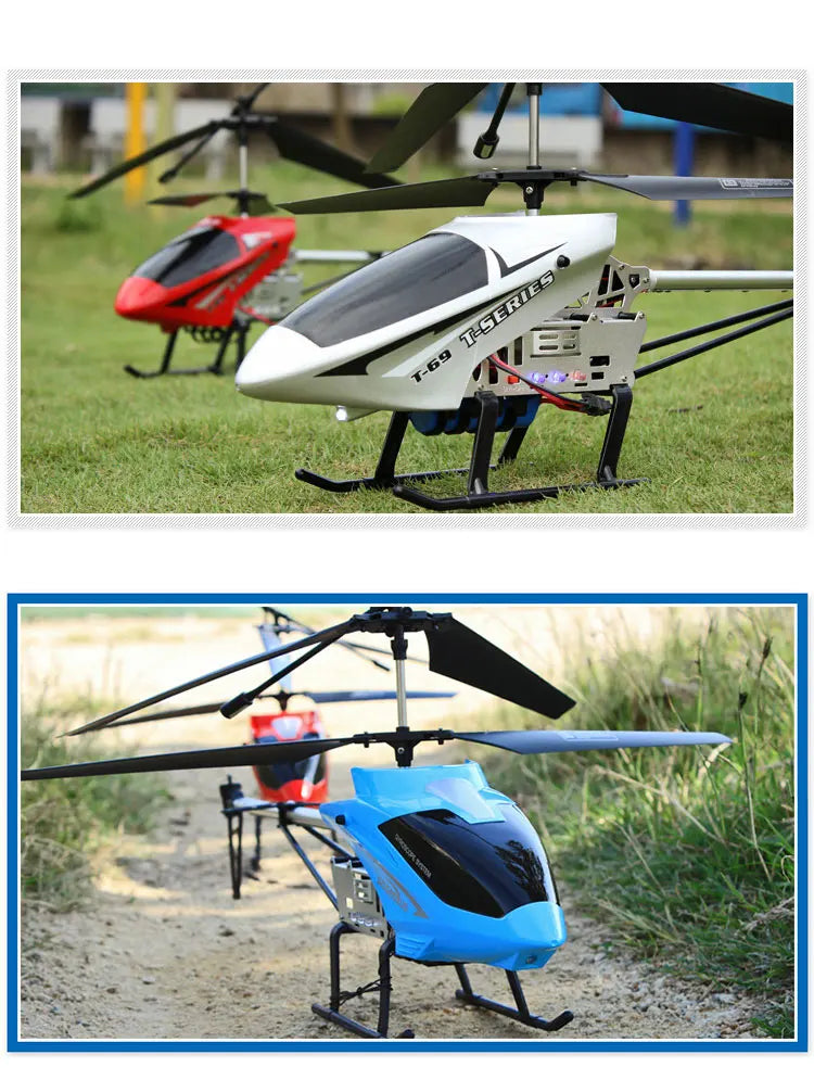 RC 80cm Remote-Controlled Helicopter with Anti-Fall Design - Durable Outdoor Toy Aircraft for Kids' Birthdays