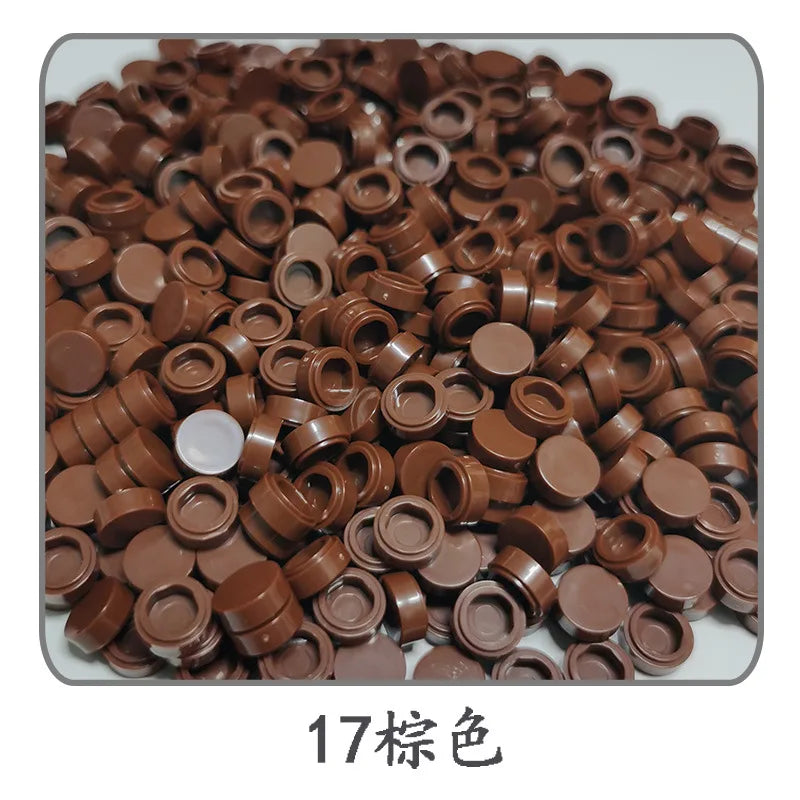 Small Particle Bricks | 1x1 Round Tiles | Compatible With Lego | MOC Builders