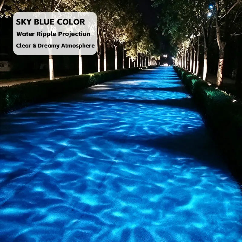 LED Water Ripple Projector | Waterproof Build | Aluminum Housing | Garden Patio