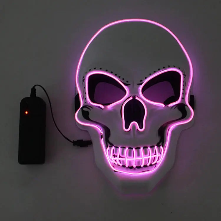 Halloween Horror Skull Mask LED Cold Light Mask LED Halloween Mask Cosplay Mask Halloween Party Decoration Luminous Skull Masks - ToylandEU