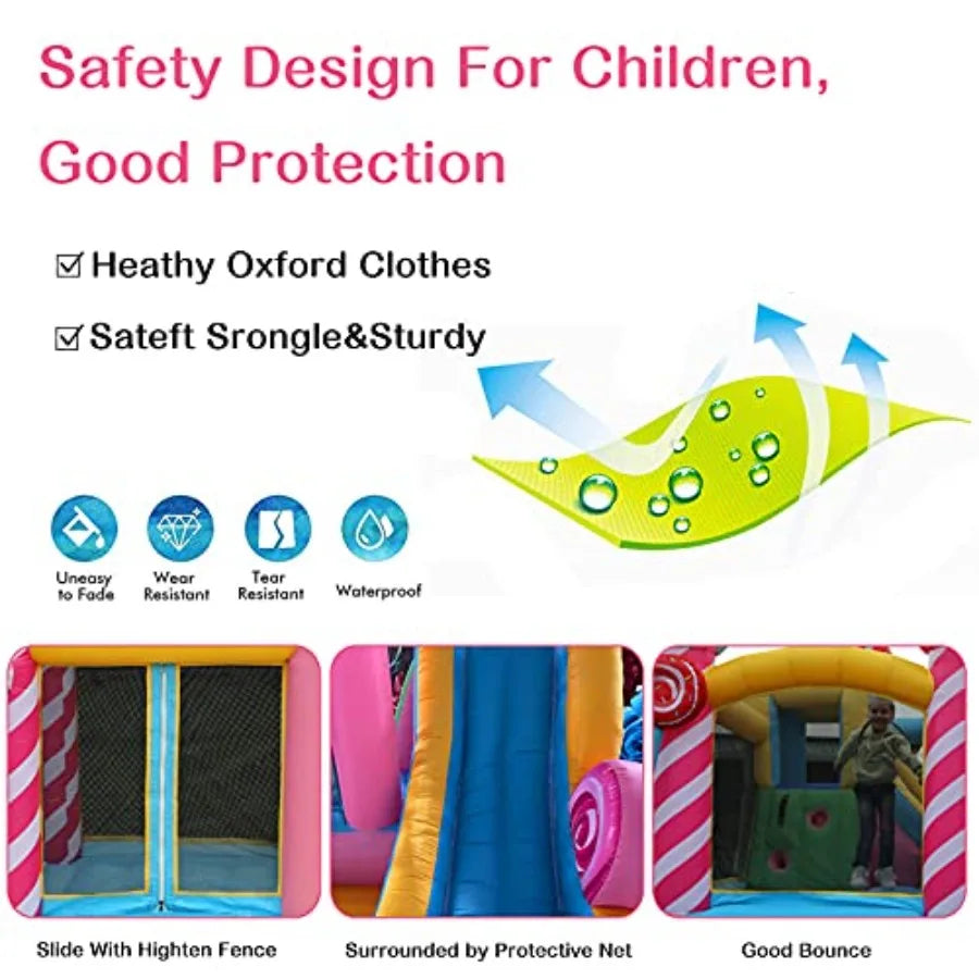All In One Inflatable Bounce House Water Slide With Blower