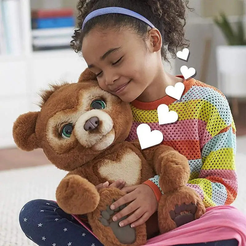 Cuddly Sound-Activated Plush Bear - Perfect Kawaii Gift for Kids!