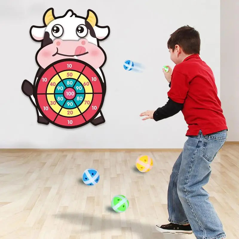 Dart Board For Kids Throwing Target Dartboard With Sticky Ball For - ToylandEU