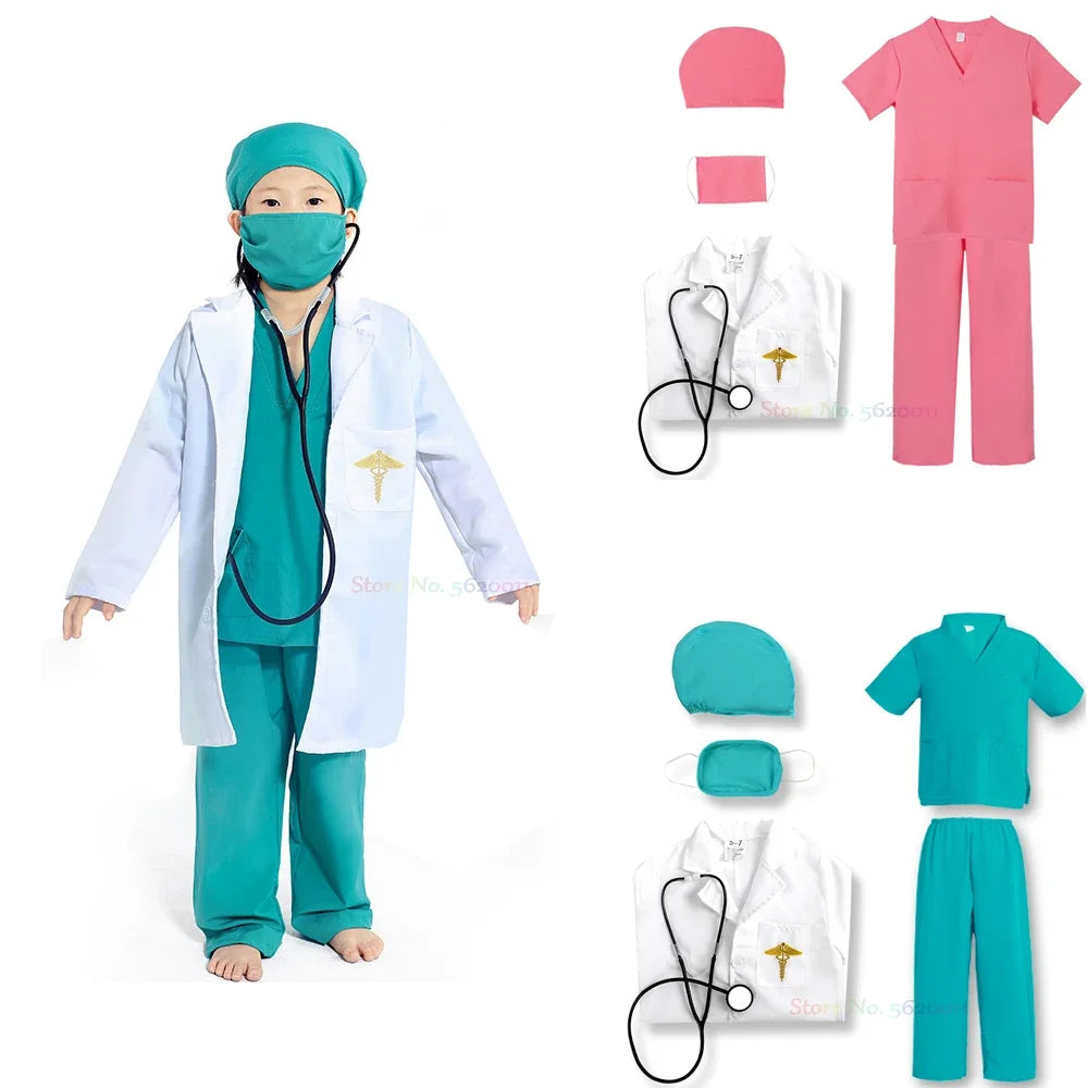 Kids Doctor & Nurse Costume Set - Unisex Halloween Costume Fun