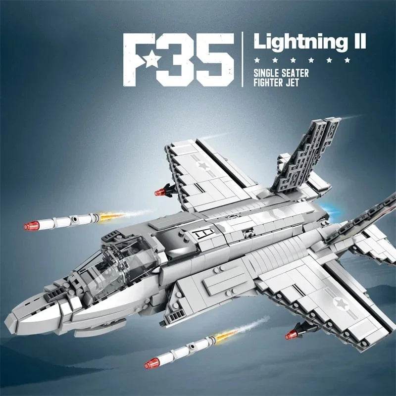 Aircraft Series F22 Fighter Building Blocks Model Toys - ToylandEU
