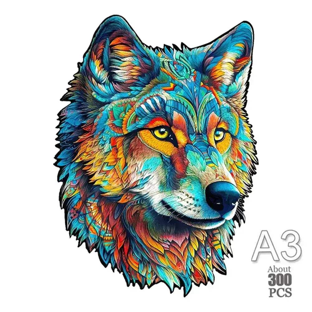 3D Wooden Animal Jigsaw Puzzle For All Ages Interactive Lion - ToylandEU