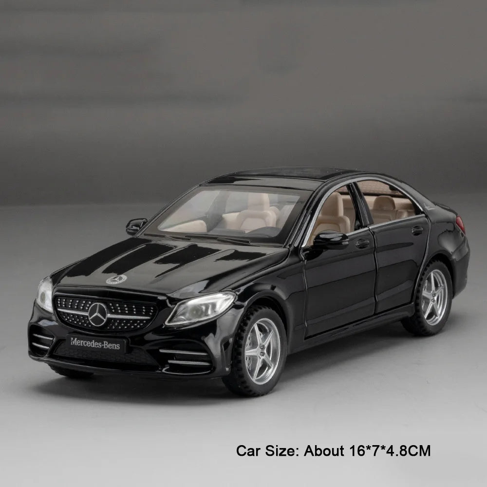 1 32 Alloy Diecast Car | Pull Back With Lights | 6 Opening Doors | For Kids