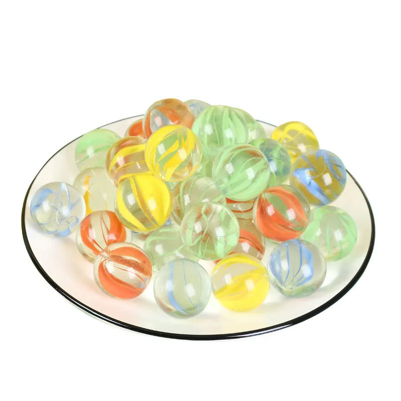 Colorful Glass Marbles Set in Large 25MM and 14MM Sizes - ToylandEU