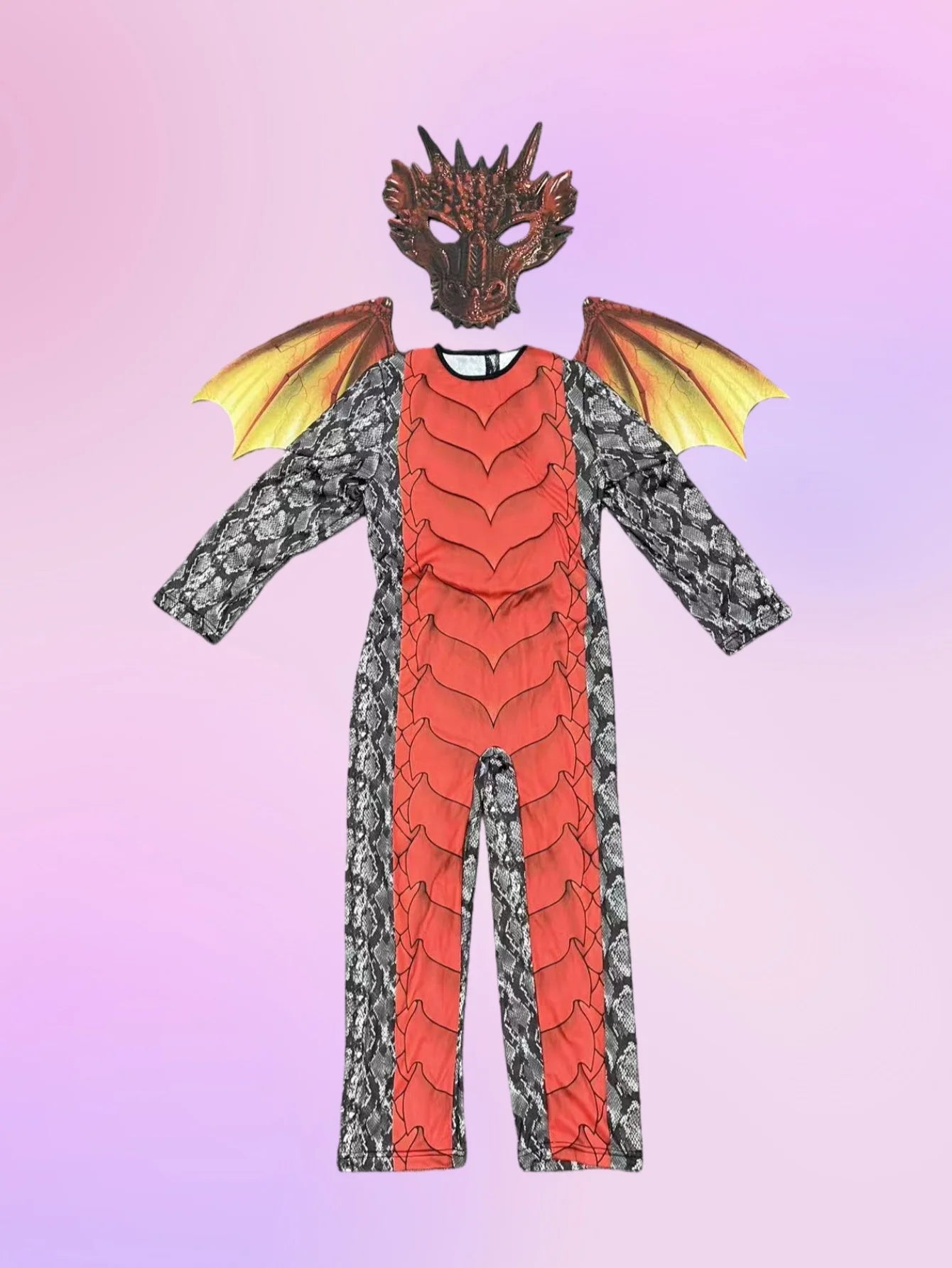 Kids Dragon Costume | Dragon Wings and Jumpsuit | Polyester