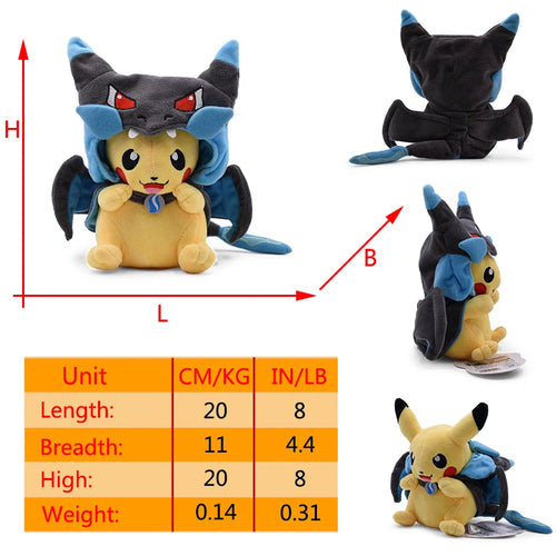 15 Assorted Pokemon Cosplay Plush Toys Pikachu Cos Eevee Charizard AliExpress Toyland EU