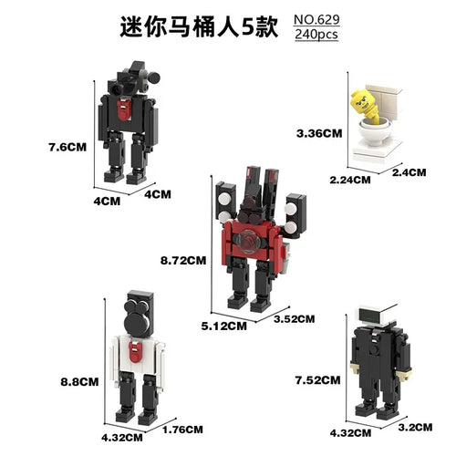 Toilet Horror Game Building Blocks with Speakerman Bosses Camera ToylandEU.com Toyland EU