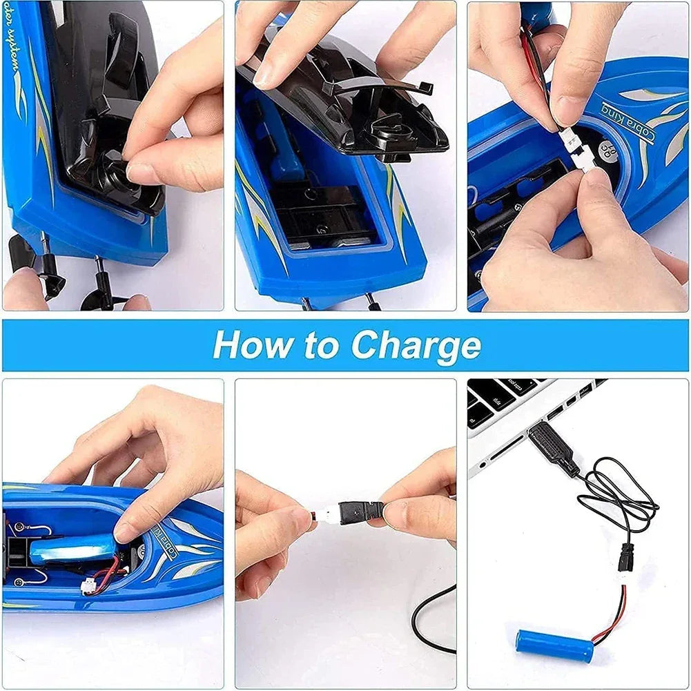 Two Pack RC Boat Remote Control High Speed 25KmH Kids - ToylandEU