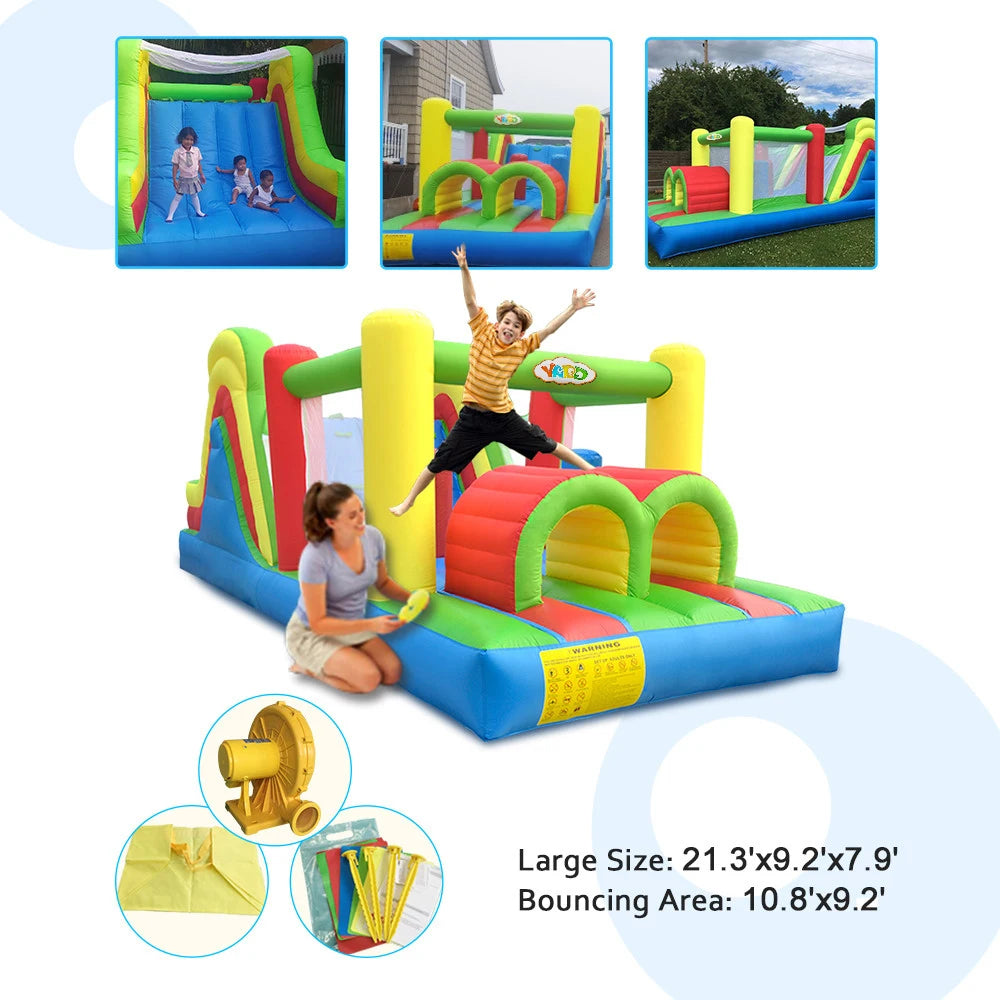 Ultimate Kids Inflatable Bounce House with Slide - Fun Backyard Adventure!