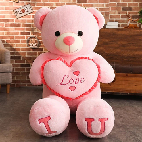 Big Teddy Bear 100cm I LOVE YOU Plush Toy Lovely Huge Stuffed Soft ToylandEU.com Toyland EU