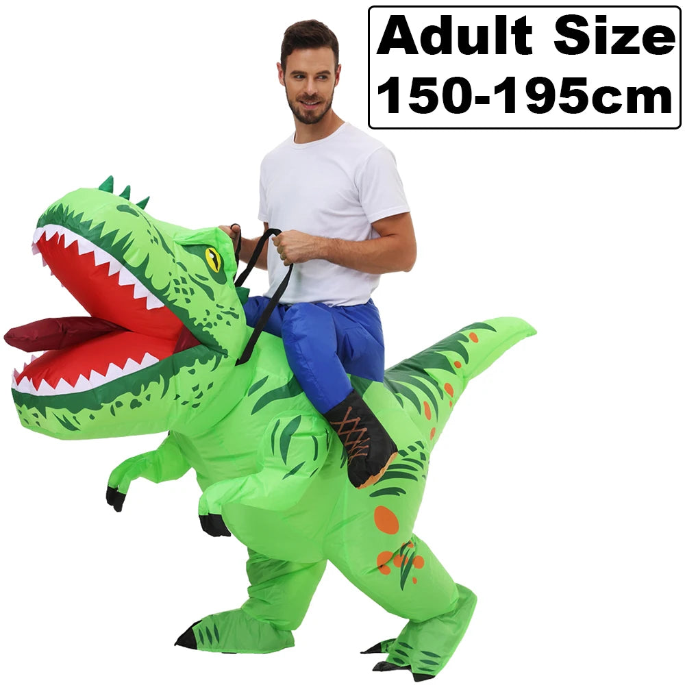 Inflatable Dinosaur Costume | Unisex Fit | Air Blown | Adult Youth Party Suit