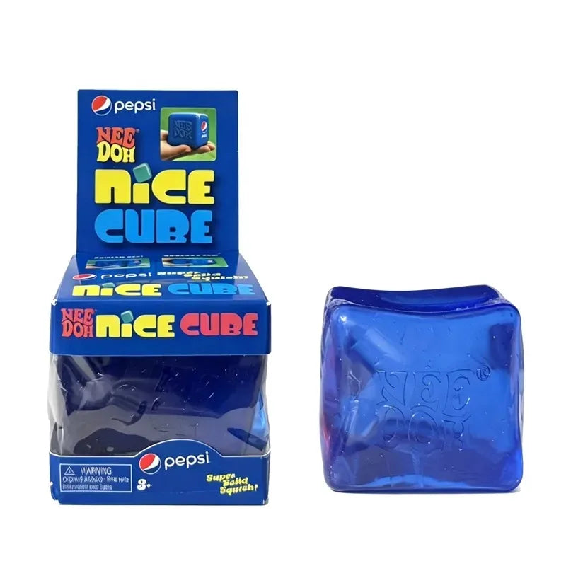 Sensory Fidget Cubes | 4 Pack Clear Ice | Non Toxic Soft Squish | Teen