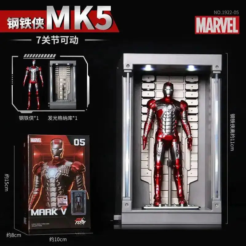 Original Gnaku4 inches ZD Toys Iron Man Action Figure MK1 MK2 MK3 MK4 MK5 MK6 MK7 Tony Stark Anime Doll Model Kids Birthday Gift - ToylandEU