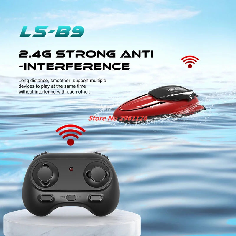 RC 25KM/H Waterproof Rechargeable Electric Remote Control Speedboat - 100M Range, 30 Min Flight Time, Ideal Summer Water Toy for Ages 14+